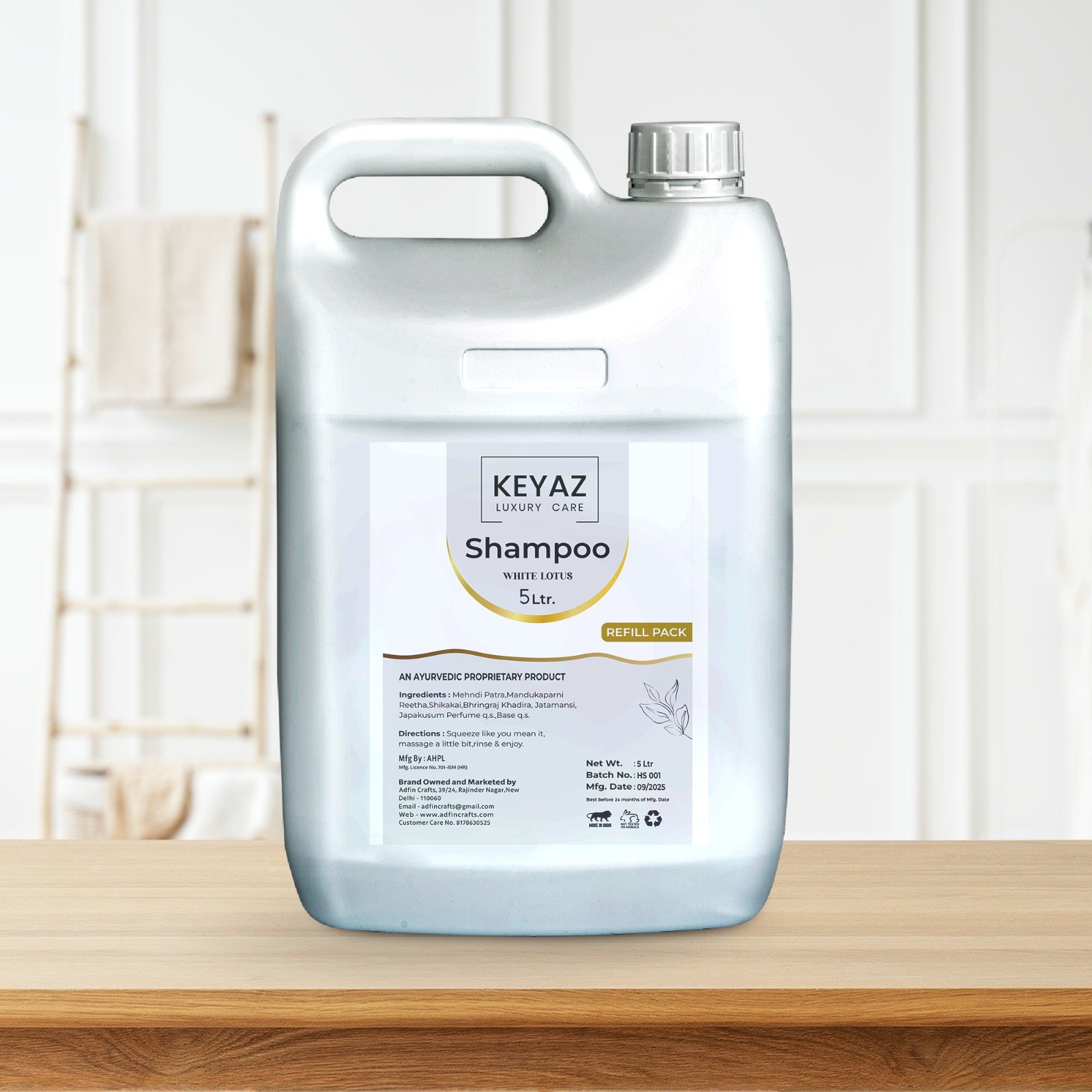 Keyaz 5L Refillable Shampoo Cane