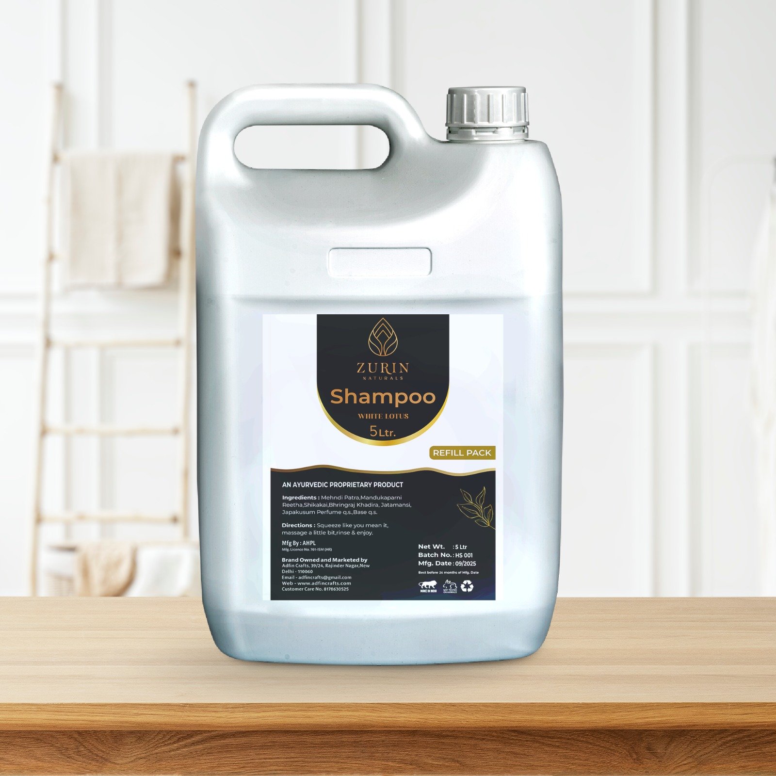 Zurin 5L Refillable Shampoo Cane